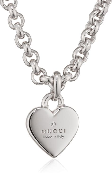 gucci trademark heart necklace|gucci necklace with heart pendant.